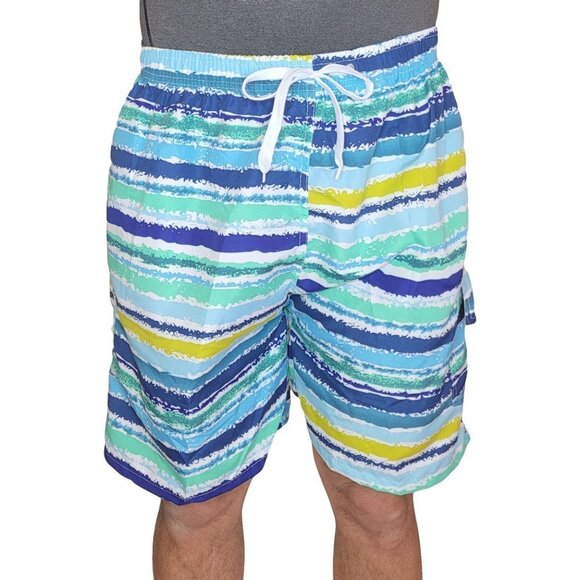 Men's Cargo Pocket Swim Trunks Swim Shorts, Beach Suit Board Swimwear & Lining - Picture 1 of 5